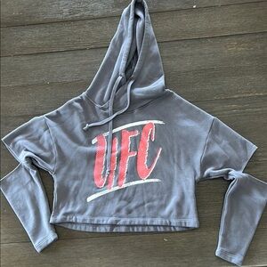 UFC Women's Hoodie in Gray with Pink Logo